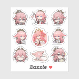 Adesivo Genshin Impact Yae Miko Stickers