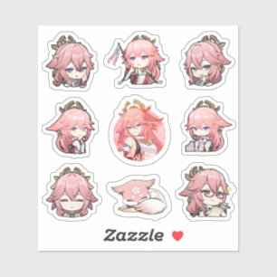 Adesivo Genshin Impact Yae Miko Stickers