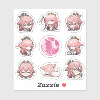 Adesivo Genshin Impact Yae Miko Stickers