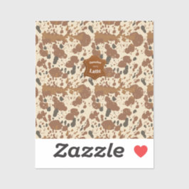 Adesivo Genuine 100% Latte | Cowhide Coffee Aesthetic