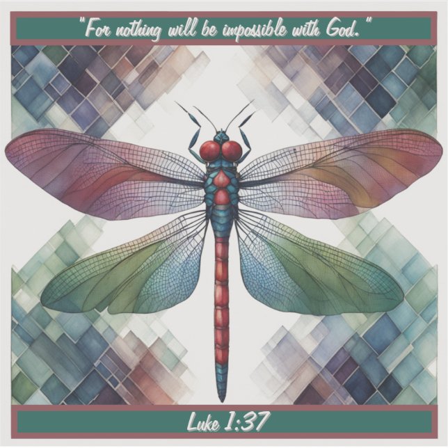 Adesivo Geo Dragonfly Personalizável (Frente)