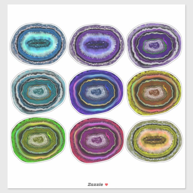 Adesivo Geodes Collection Crystal Rocks (Folha)