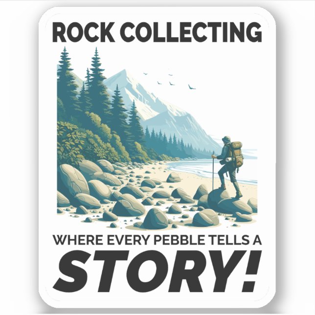 Adesivo Geologia do Coletor Mineral de Coleta de Rock (Frente)