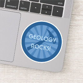 Adesivo Geologia Rocks! Crachá de martelo do geólogo Vinil