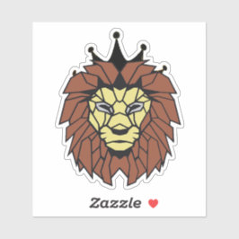 Adesivo Geometric Lion King Sticker – Power, Strength 
