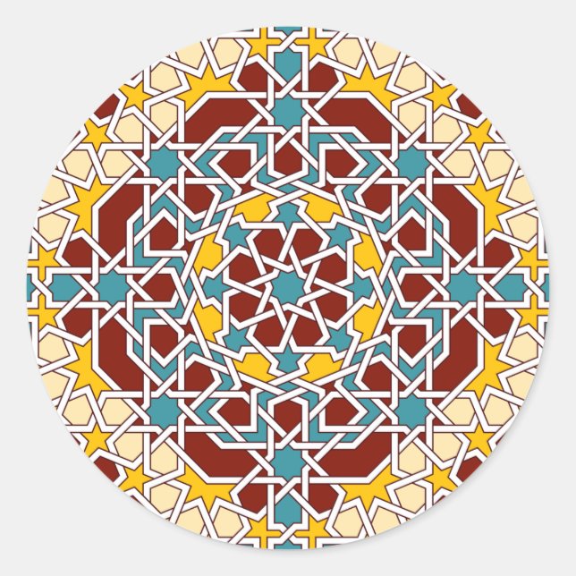 Adesivo geométrico do padrão islâmico (Frente)