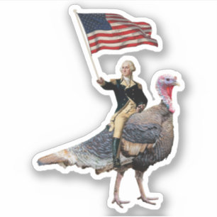 Adesivo George Washington Dirigindo Uma Ação De Graças