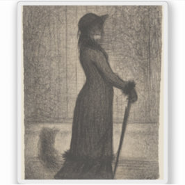 Adesivo Georges Seurat - Woman Stroling (Une élégante)