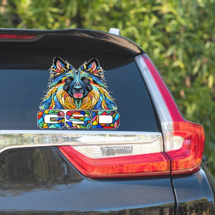 Adesivo German shepherd - Arte Mosaica Colorida