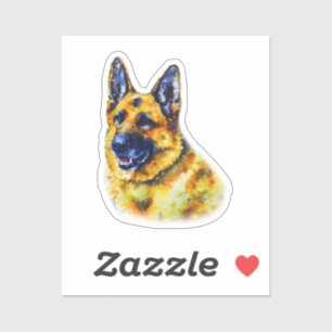 Adesivo German shepherd de Aquarela