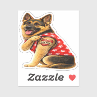 Adesivo German Shepherd Mom Tattoo 