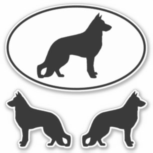 Adesivo German shepherd Silhouettes Vinil Sticker Set
