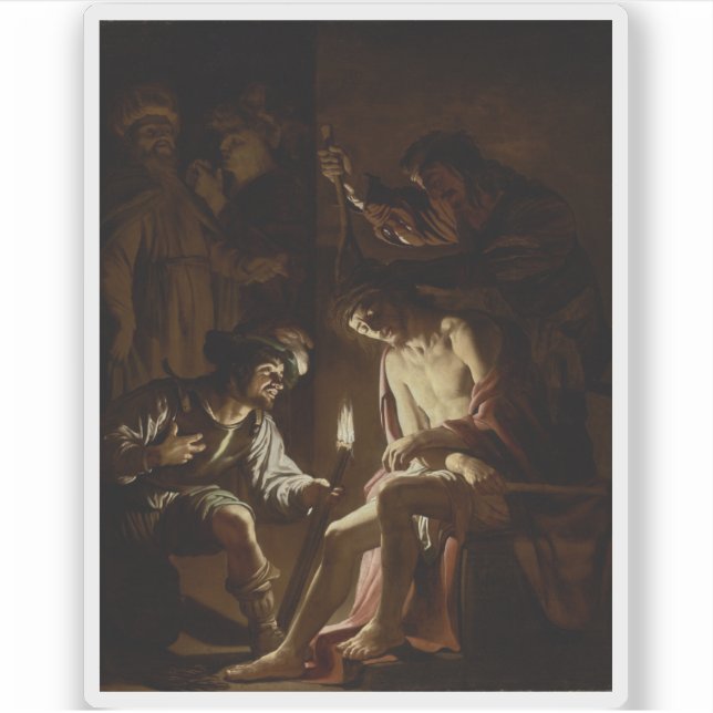 Adesivo Gerrit van Honthorst - Cristo Coroado com Thorns (Frente)