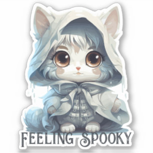 Adesivo Ghost Cat Sticker - "Sentindo-se assustado"