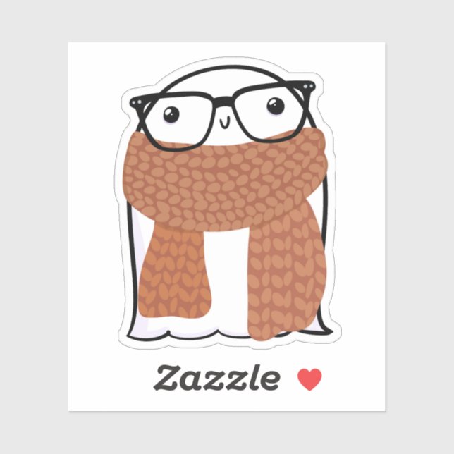 Adesivo Ghost Cute Halloween Art Fall Season (Folha)