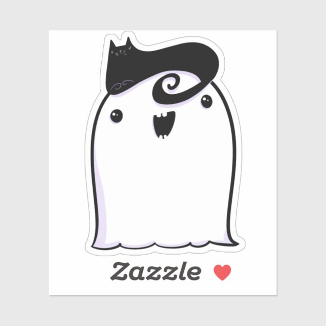 Adesivo Ghost Cute Halloween Art Fall Season (Folha)