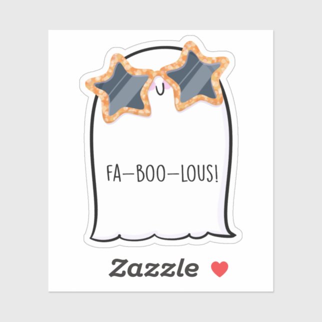 Adesivo Ghost Cute Halloween Art Fall Season (Folha)