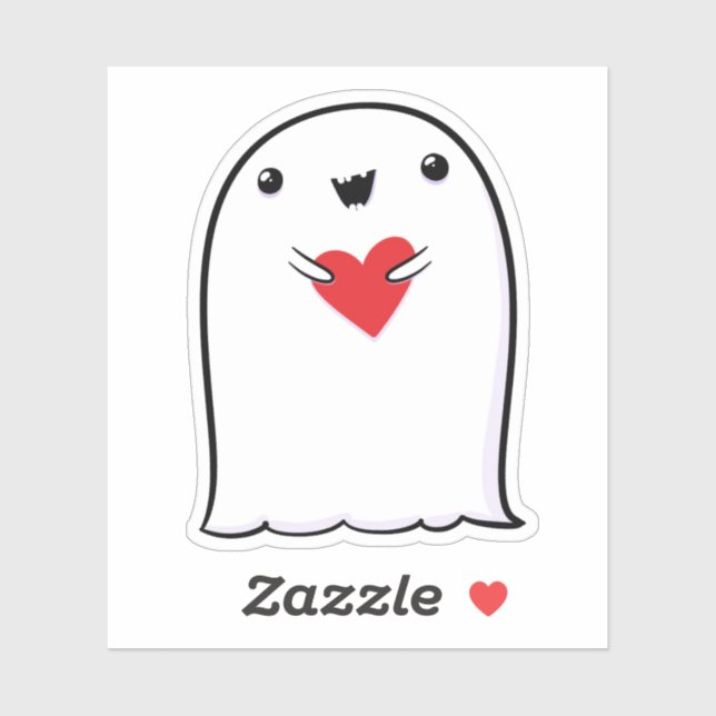 Adesivo Ghost Cute Halloween Art Fall Season (Folha)