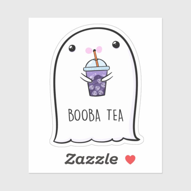 Adesivo Ghost Cute Halloween Art Fall Season (Folha)