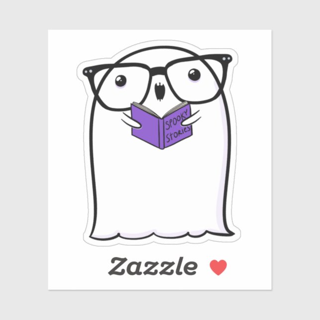 Adesivo Ghost Cute Halloween Art Fall Season (Folha)