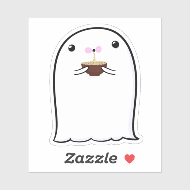 Adesivo Ghost Cute Halloween Art Fall Season (Folha)