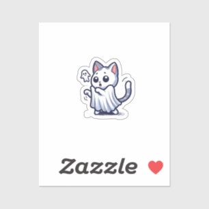 Adesivo Ghost Gatinho Halloween Costume