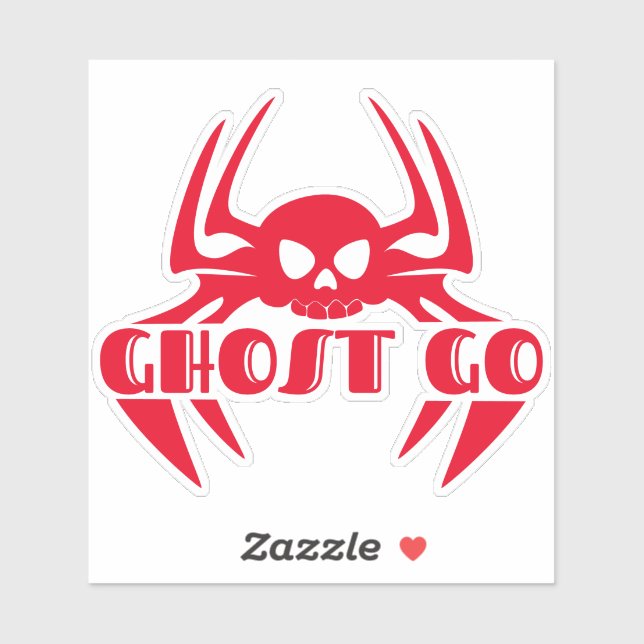 Adesivo Ghost Go Spooky Season (Folha)