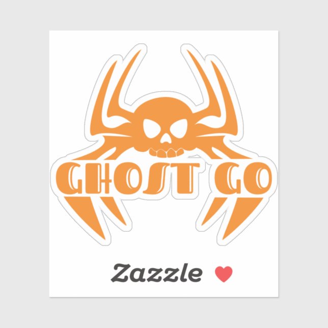 Adesivo Ghost Go Spooky Season (Folha)