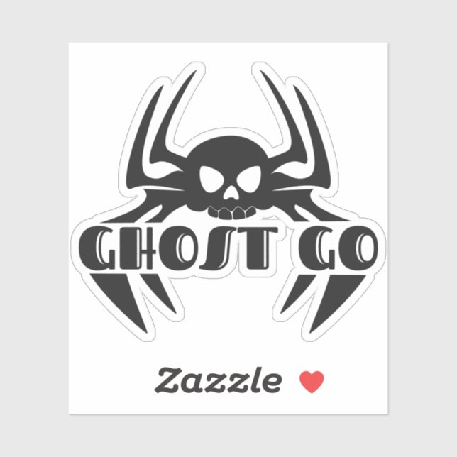 Adesivo Ghost Go Spooky Season (Folha)