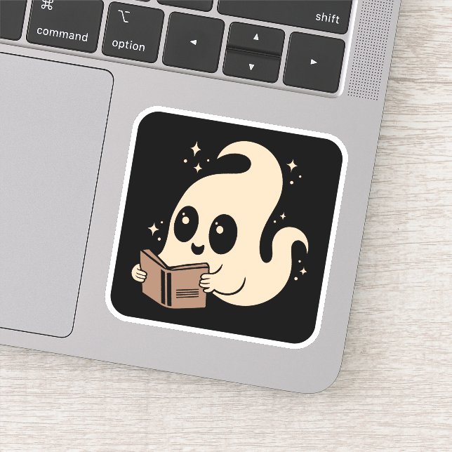 Adesivo Ghost lendo livros (Detalhe)