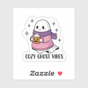 Adesivo Ghost Sticker - Fantasma Bonita do Halloween com P