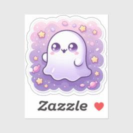 Adesivo Ghost Vinyl Sticker — Pastel em Cute Adorável Kawa