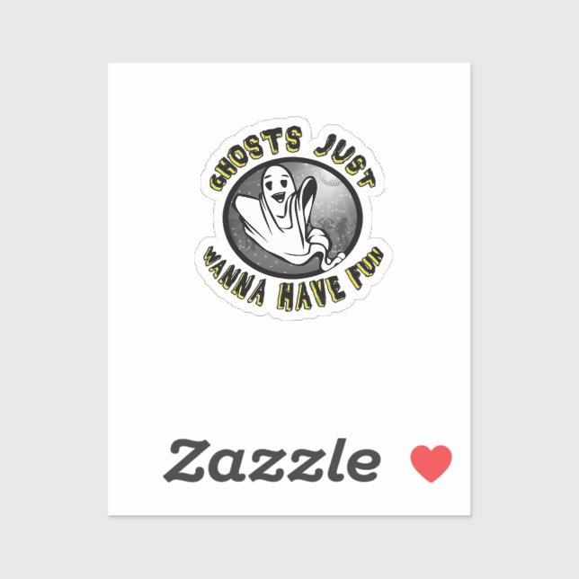 Adesivo Ghouls Só Quer Se Divertir - Engraçado E Design De (Folha)