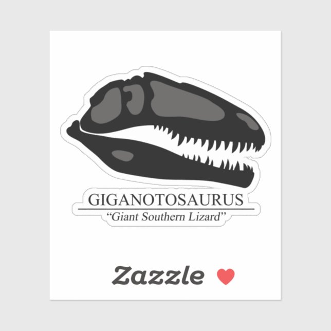 Adesivo Giganotossaurus Skull (Folha)