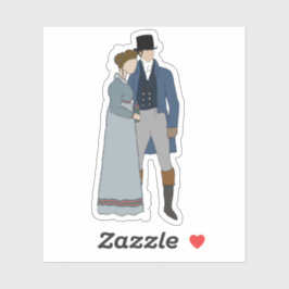 Adesivo Gillian e Scott, vinheta de vinilo cortada por med