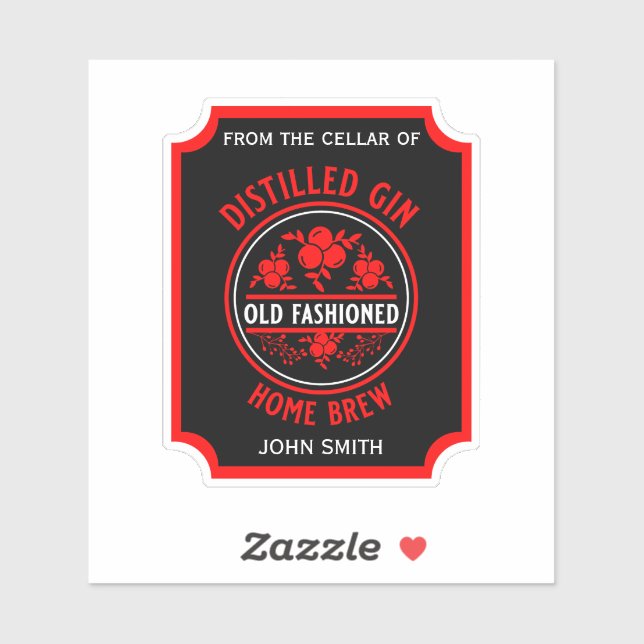 Adesivo Gin Botão Personalizado (Folha)