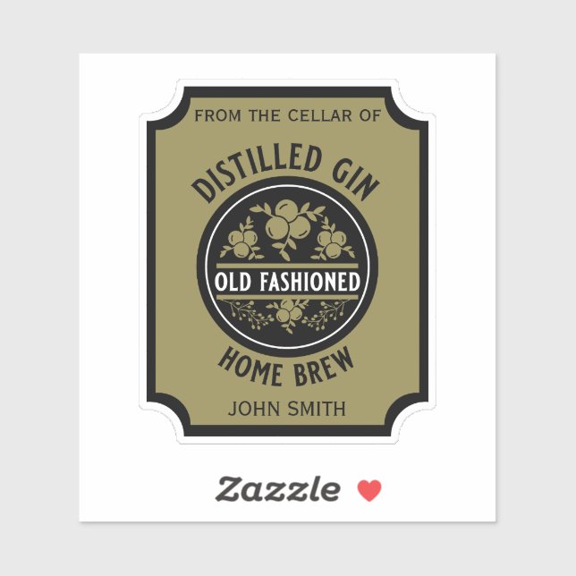 Adesivo Gin Botão Personalizado (Folha)