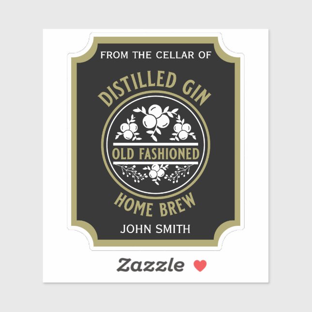 Adesivo Gin Botão Personalizado (Folha)