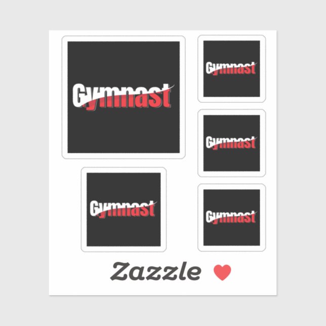 Adesivo Ginástica - Abstrato de ginástica - Arte de Palavr (Folha)