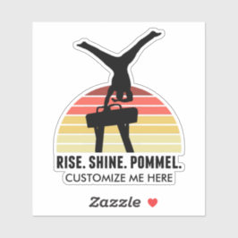 Adesivo Ginástica Personalizada Comeu Cavalo de Pommel no 