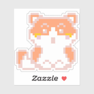 Adesivo Ginger Pixel art cat
