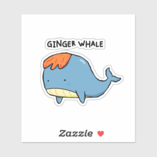 Adesivo Ginger Whale Pun Die-Cut