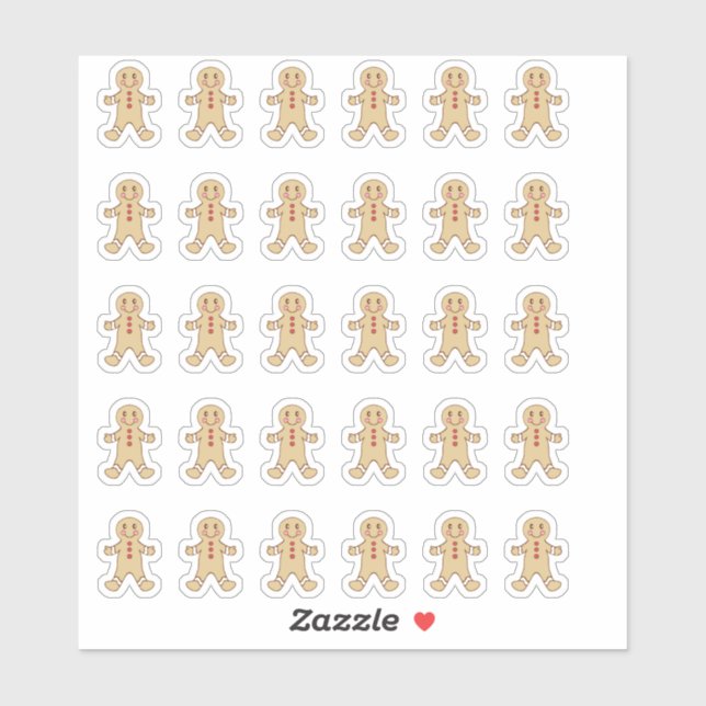 Adesivo Gingerbread Man Stickers (Folha)