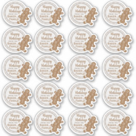 Adesivo Gingercake Man Xadrez Natal Cookie