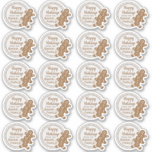 Adesivo Gingercake Man Xadrez Natal Cookie