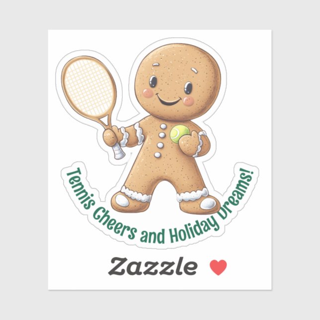 Adesivo Gingerpão Tênis Grand Slam 🎾 🎄 texto personaliza (Folha)