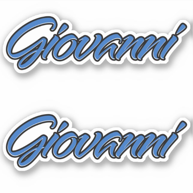 Adesivo Giovanni Name blue Aufkleber Sticker Stickerset (Frente)