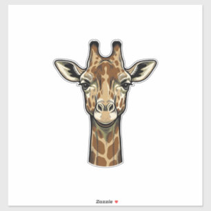 Adesivo Girafa de Arte Vetorial de Gravura Antiga Design_1