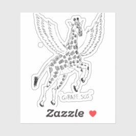 Adesivo Girafa + pegasus = Giraffsus