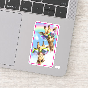 Adesivo Girafas com óculos de sol